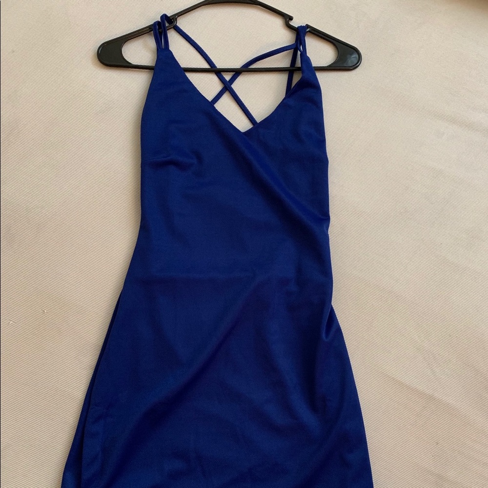 Royal blue mini dress